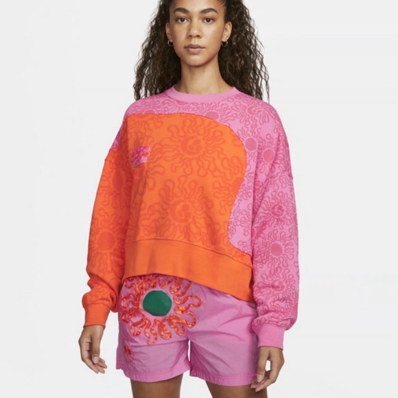 Nike Tops - Nike Project Uphoria Sweatshirt Medium Pink and Orange Oversized